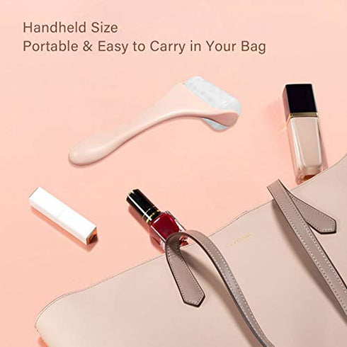 Upgraded Ice Roller for Face & Eye Puffiness, ITME Large Cool Facial Ice Rollers for Women Face Massager, Tighten Pores, Headaches Migraine Relief, Minor Injury, Reduce Wrinkle Skin Care (Pink)