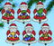 Tobin Santa Ornaments Plastic Canvas Kit, 3 by 4-Inch, Set of 6
