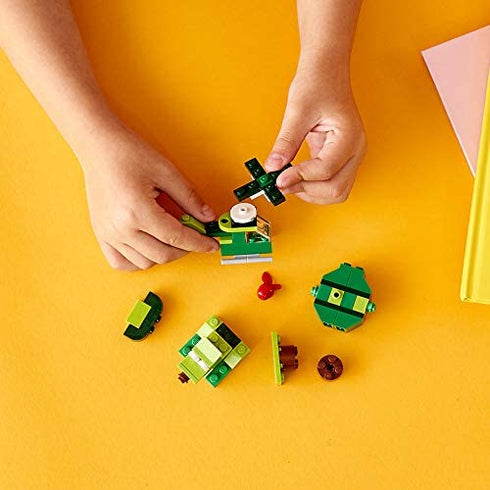 LEGO Classic Creative Green Bricks 11007 Starter Set Building Kit with Bricks and Pieces to Inspire Imaginative Play (60 Pieces)