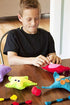 Jueybean Kid Craft Felt Kit - 6 Cute Sea Animals Beginners Sewing Kits - Little Kids Ages 7 to 12 - Easy Childrens First Sew Kit - Great for Travel - Fun Beginning DIY Crafting for Girls and Boys