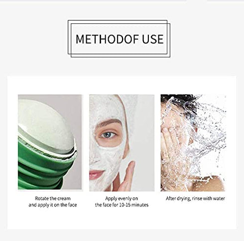KNXWPPX Green Tea Purifying Clay Stick Mask,For Face Moisturizes Oil Control,Deep Clean Pore,Exfoliating Mask,Improves Skin,Suitable for All Skin (Green Tea)