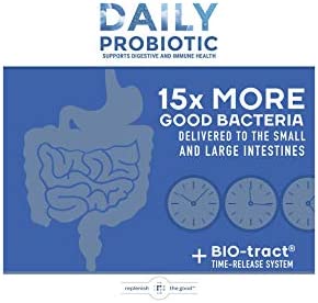 Replenish the Good Daily Adults’ Probiotic | Vegan Supplement w/ 6 Billion CFU | Helps Digestive & Immune Health | Delivers 15x More Good Bacteria | Relieves Bloated Stomach & Acid Reflux | 60 Pearls
