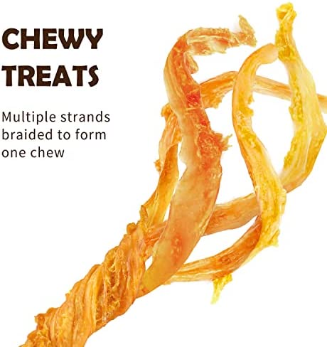 Afreschi Turkey Tendon Dog Treats for Signature Series, All Natural Human Grade Dog Chew, Ingredient Sourced from USA, Hypoallergenic, Rawhide Alternative, (Small) (Lollipop, Pack of 4 Units)