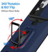 LSL Compatible with Samsung Galaxy S22 Ultra Case, S22 Ultra Wallet Case with Screen Protector & Camera Cover, 360° Rotate Ring Kickstand Magnetic Cover Case for S22 Ultra 5G 6.8 Inch 2022 - Blue