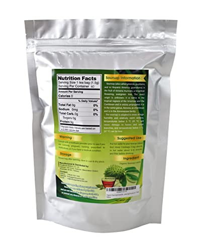 Soursop/Graviola/Guyabano Leaf Tea 60-Teabags (3.5oz/100g)