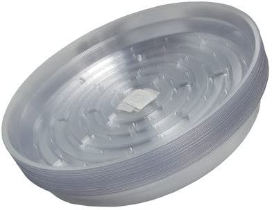 Hydrofarm HGS12 Clear 12-Inch, Pack of 10 Saucers, 12 inches