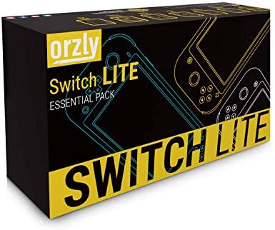 Orzly Accessories Bundle for Switch Lite - Case & Screen Protector for Nintendo Switch Lite Console, USB Cable, Games Holder, Comfort Grip Case, Headphones, Thumb-Grip Pack & More - Pink