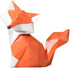 Garneck Resin Decoration Fox Geometric Modern Design Ornaments Family Sculpture Artwork (Size S: 3.9x1.5x3.9inch )