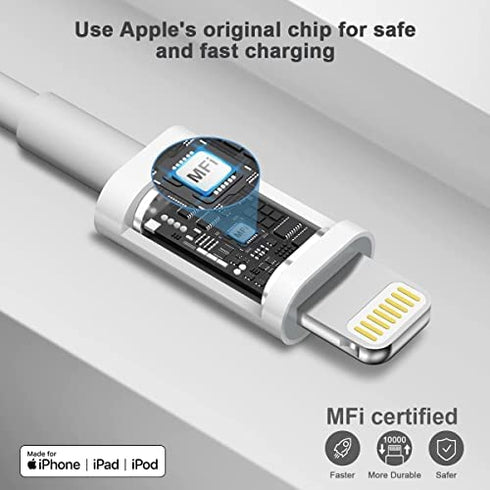 ?Apple MFi Certified? iPhone Fast Charger USB C Wall Charger 20W PD Adapter with 6FT Charging Cable Compatible iPhone 14/14 Pro/14 Pro Max/14 Plus/13 12 11 Pro Max/Pro/Mini/Xs Max/XR/X, iPad and More