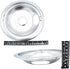 Supplying Demand W10196405 W10196406 4 Pack Electric Range Stove Top Chrome Drip Pan Replacement Set Model Specific Not Universal