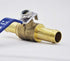 YOUHO 5/8 Hose Barb Straight Through Forged Brass Micro-Cut Ball Valve, heater hose shut off valve 5/8" Hose Barb x 5/8" Hose Barb, 180 Degree Operating Handle, Water, Oil, Gas, Fuel line Fittings
