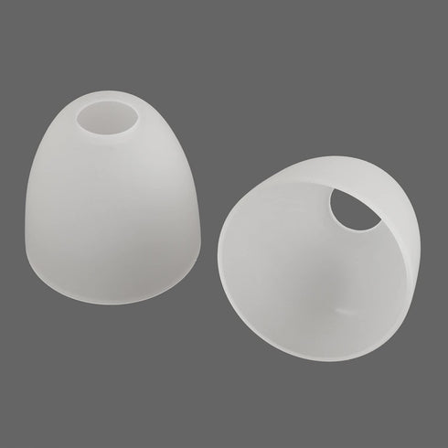 Giluta 2 Pack Bell Shaped Glass Shade Frosted Light Fixture Shades Replacement for ceiling fan light wall light,Lipless with 1-5/8-inch Fitter Opening