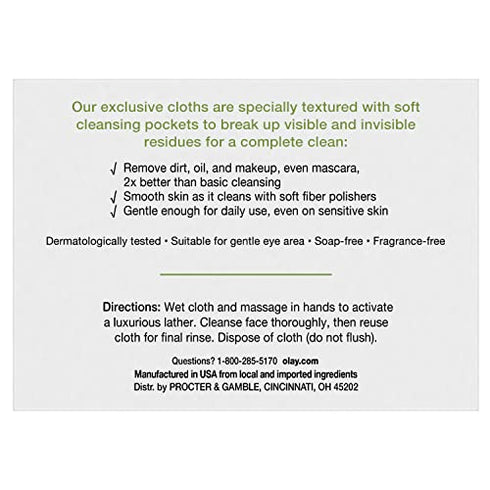 Olay 4-in-1 Sensitive Daily Facial Cloths, 33 ct (Packaging May Vary)