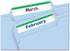 Avery File Folder Labels on 4" x 6" Sheets, Easy Peel, White/Green, Print or Write, 2/3" x 3-7/16", 252 Labels (5203)