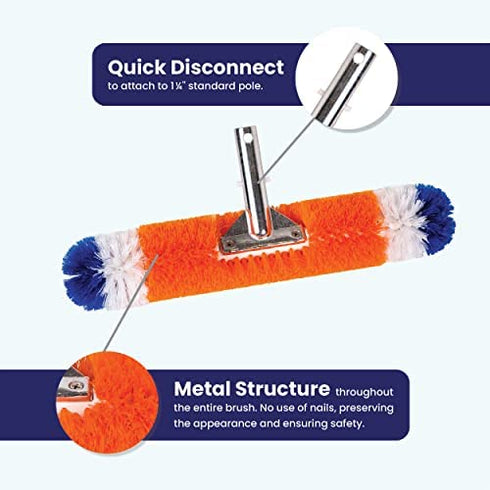 Blue Torrent Brush (18 Inches, Orange/White/Blue)