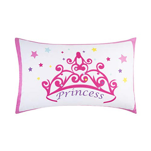 EVERYDAY KIDS 3-Piece Toddler Fitted Sheet, Flat Sheet and Pillowcase Set - Princess Storyland - Soft Breathable Microfiber Girls Toddler Sheets Set - Toddler Bed Sheets
