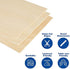 CRAFTIFF Plywood Board Basswood Sheets 1/16 inch, Thin Natural Unfinished Wood for Crafts, Hobby and Model Making – 1.5mm (5 Sheets)