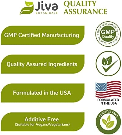 Jiva Botanicals - Mucuna Pruriens Capsules 1100 mg - Precursor to Dopamine Supplements - Velvet Beans containing L Dopa (L-Dopa) - Mucuna Pruriens Extract in Mucuna Pruriens Powder Form - 90 Capsules