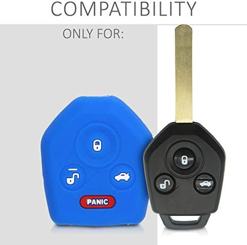 kwmobile Key Cover Compatible with Subaru - Blue