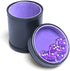 PU Leather Dice Cup Purple Velvet Lined Quiet Shaker with Lid Including 6 Purple Translucent Dice for Liars Dice Farkle Yahtzee Board Games