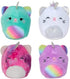 Squishville by Squishmallows SQM0078 Mystery Squad, Four 2, Irresistibly Soft Colourful Plush Caticorns, Mini Squishmallows