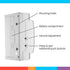 GE Wireless Doorbell Kit, Battery Operated Receiver, 2 Push Buttons Door Bell, 8 Melodies Doorbell Chime, 4 Volume Levels, Classroom Doorbell, 150 Ft Range, White, 19297