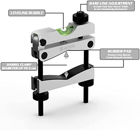 KNINE OUTDOORS Scope Leveling Tool Scope Mounting Level Universal and Professional Tool with Heavy-Duty Designed and Stored in Case for Maintenance, Black Silver Rich Gold