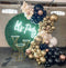 Metallic Gold Black Cream Peach Balloon Garland Arch Kit-Balck Chrome Gold Double stuffed Cream Peach Balloons for Baby Shower, Birthday Party, Bridal Shower, Graduation, Celebrations