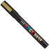 Posca PC-3M Paint Art Marker Pens - Fabric Glass Metal Pen - Set of Gold + Silver (1 of Each)