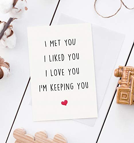 Funny I Love You Card, Birthday Card, Anniversary Card, Card for Boyfriend Husband Fiance
