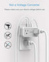 2 Prong to 3 Prong Outlet Adapter, TESSAN US to Japan Plug Adapter with 2 Outlets 3 USB Wall Charger, Travel Power Splitter for USA to Japanese Canada Mexico Philippines Peru, Type A