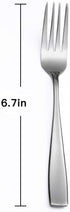 Eslite Staintess Steel Salad Forks Set,6.7-Inch,12-Piece