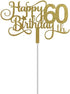 ALPHA K GG 60th Birthday Cake Topper, Happy 60th Birthday Cake Topper, 60th Birthday Party Decorations