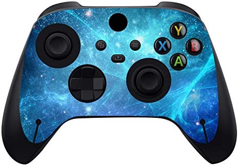 PlayVital Blue Nebula Custom Vinyl Skins for Xbox Series X, Wrap Decal Cover Stickers for Xbox Series X Console Controller