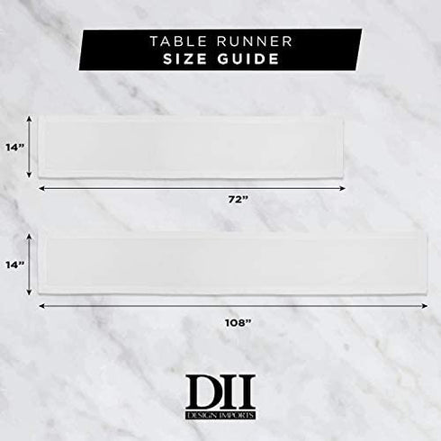DII Summer Stripe Outdoor Tabletop Collection, Stain Resistant & Waterproof, 14x72", Stripe