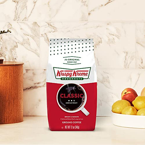 Krispy Kreme Classic, Ground Coffee, Medium Roast, Bagged 12 oz