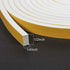 fowong White Door Weather Stripping 26 Feet, 1/2 Inch Wide X 1/4 Inch Thick, High Density Foam Tape Roll Neoprene Rubber Adhesive Weatherstrip Door Seal, Window Insulation, 2 Rolls X 13 Ft Each