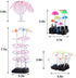 Filhome Glowing Fish Tank Decorations, 4 pcs Glow Aquarium Decoration Plants Kit Glowing Mushroom Coral Ornaments
