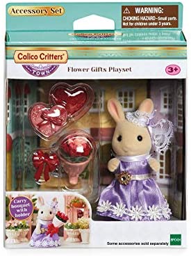Calico Critters Town Series Flower Gifts Playset, Dollhouse Playset with Figure and Accessories