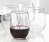 Cristar Stemless Wine Glasses Set of 4, 15.5 Ounce Glasses for Red or White Wine