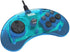 Retro-Bit Official Sega Genesis USB Controller 6-Button Arcade Pad for Sega Genesis Mini, PS3, PC, Mac, Steam, Switch - USB Port - (Clear Blue)