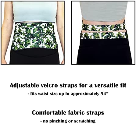 Castor Oil Pack - Organic Charcoal Bamboo Compress designed with the ultimate comfort in mind! Adjustable straps means no elastics digging or pinching. Liver detox, constipation and more Camo OSFM