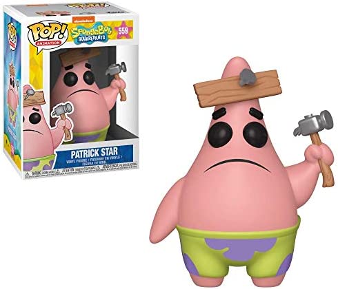 Funko Pop! Animation: Spongebob Squarepants - Patrick with Board, Multicolor, Standard