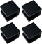 LukLoy Brass Glass Clamp, No-Drill-on-Glass Glass Holder Glass Shelf Bracket Glass Clip Support for 8mm - 10mm Glass (4, Matte Black)