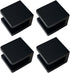 LukLoy Brass Glass Clamp, No-Drill-on-Glass Glass Holder Glass Shelf Bracket Glass Clip Support for 8mm - 10mm Glass (4, Matte Black)