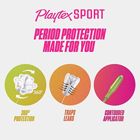 Playtex Sport Fresh Balance Tampons with Odor Shield Technology, Regular, UnScented - 16 Count