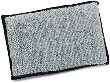 Scrub Ninja - Interior Scrubbing Sponge (5”x3”) for Leather, Plastic, Vinyl and Upholstery Cleaning (White/Gray)
