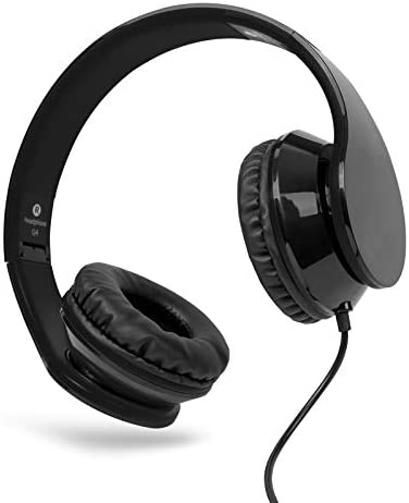 EONON Active Noise Cancelling Headphones Wired, Over Ear with Mic, Sound Cancelling Headphones Foldable Lightweight L0326/C1100A/C1100B/L0299A/L0322/L0325 Car DVD Player - A0136B?Black?