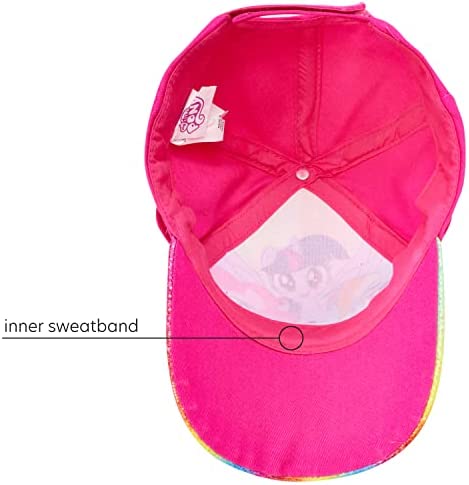 Hasbro Little Girls My Little Pony Cotton Baseball Cap, Rainbow Dash, Dimensional Ears, Age 4-7, Size Age 2-4, My Little Pink