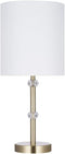 Amazon Brand Ravenna Home Contemporary Metal Table Lamp with Acrylic Accents, LED Bulb Included, 19.5"H, Antique Brass